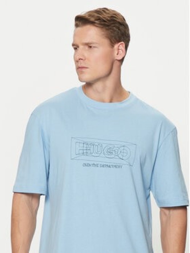 HUGO T-Shirt Nufrancos 50532095 Niebieski Regular Fit