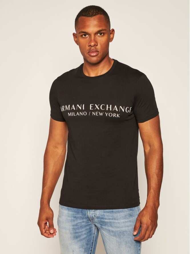 Armani Exchange T-Shirt 8NZT72 Z8H4Z 1200 Czarny Slim Fit