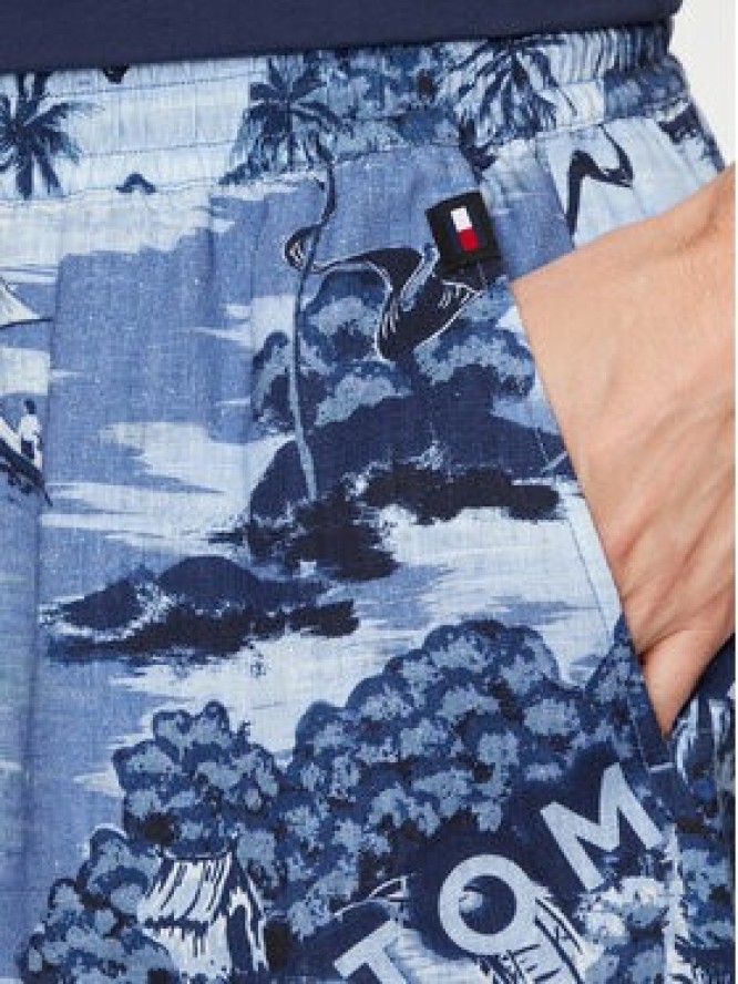 Tommy Jeans Szorty materiałowe Hawaiian DM0DM18807 Niebieski Regular Fit