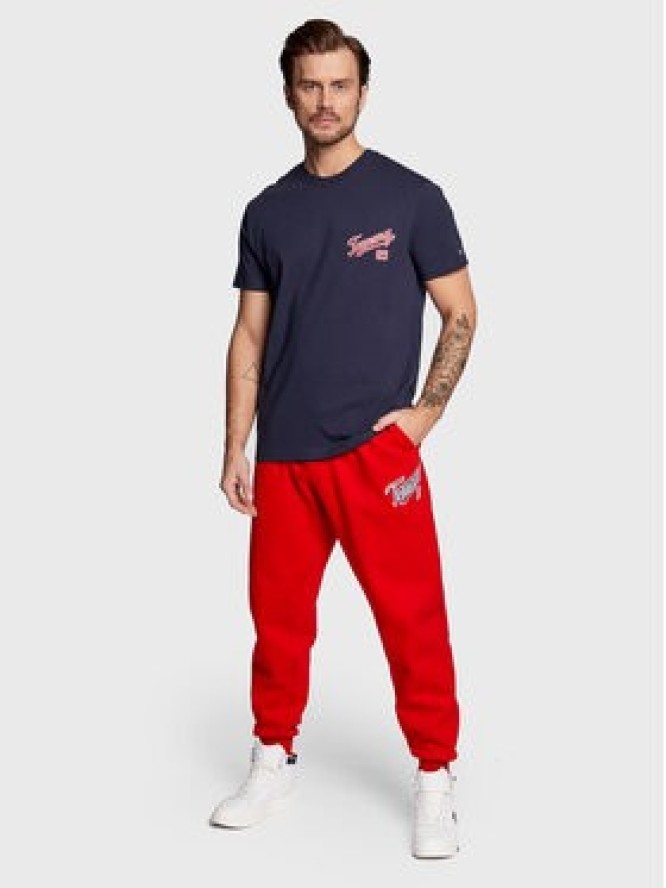Tommy Jeans T-Shirt College 85 Logo DM0DM15672 Granatowy Regular Fit