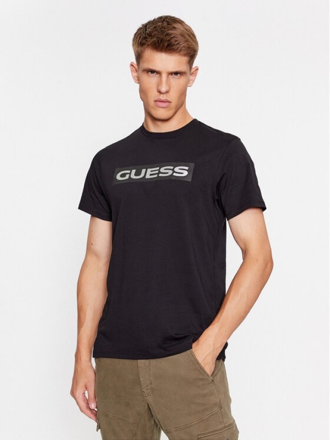 Guess T-Shirt M3BI80 K9RM1 Czarny Slim Fit