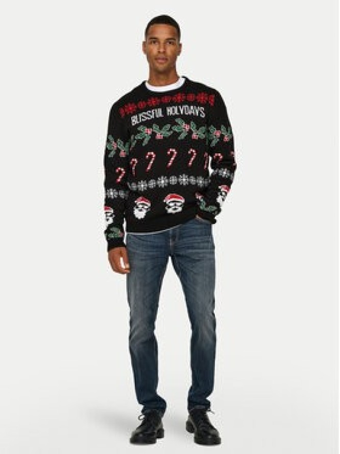 Only & Sons Sweter Xmas 22031171 Czarny Regular Fit