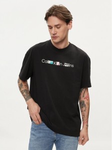 Calvin Klein Jeans T-Shirt Photoprint J30J325195 Czarny Regular Fit