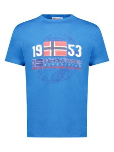 Geographical Norway Koszulka w kolorze niebieskim rozmiar: S