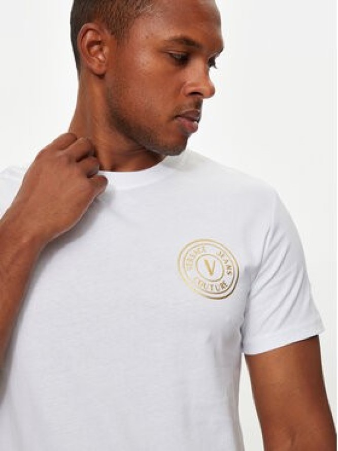 Versace Jeans Couture T-Shirt 77GAHT00 Biały Slim Fit