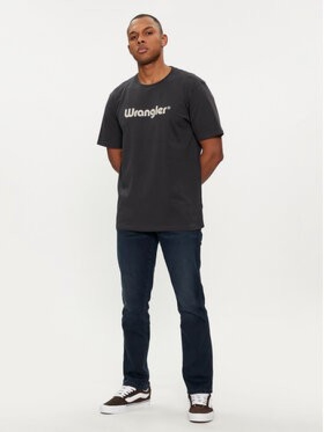 Wrangler T-Shirt Logo 112350526 Czarny Regular Fit