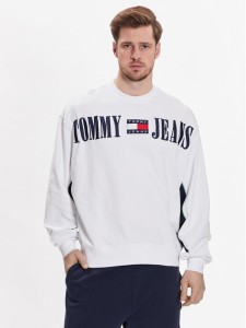 Tommy Jeans Bluza Archive DM0DM16378 Biały Boxy Fit