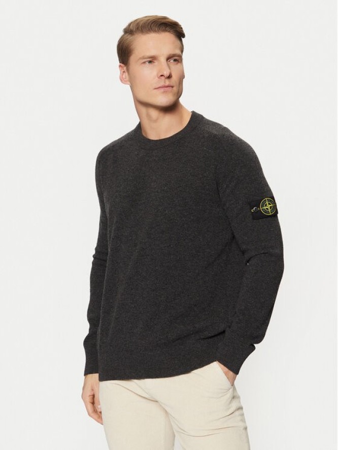 Stone Island Sweter 8115545B4 Szary Regular Fit