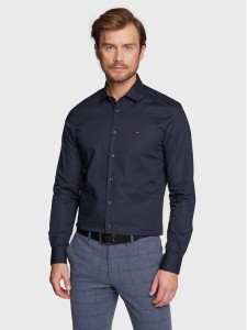 Tommy Hilfiger Koszula MW0MW25040 Granatowy Slim Fit