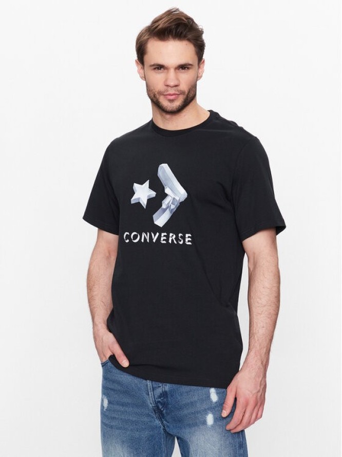 Converse T-Shirt Crystallized Star Chevron 10024596 Czarny Regular Fit