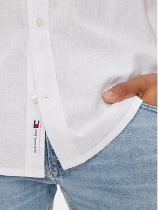 Tommy Jeans Koszula Mao DM0DM18965 Biały Regular Fit