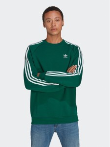 adidas Bluza Adicolor Classics 3-Stripes Crew Sweatshirt IA4863 Zielony Regular Fit