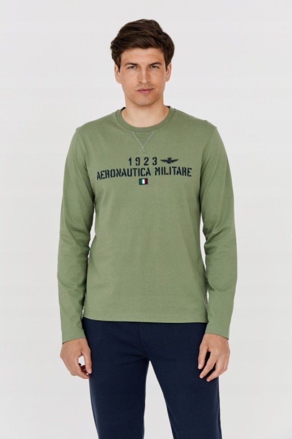 AERONAUTICA MILITARE Longsleeve zielony męski