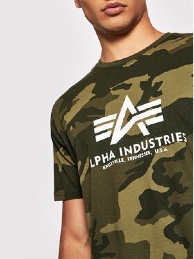 Alpha Industries T-Shirt Basic 100501C Zielony Regular Fit