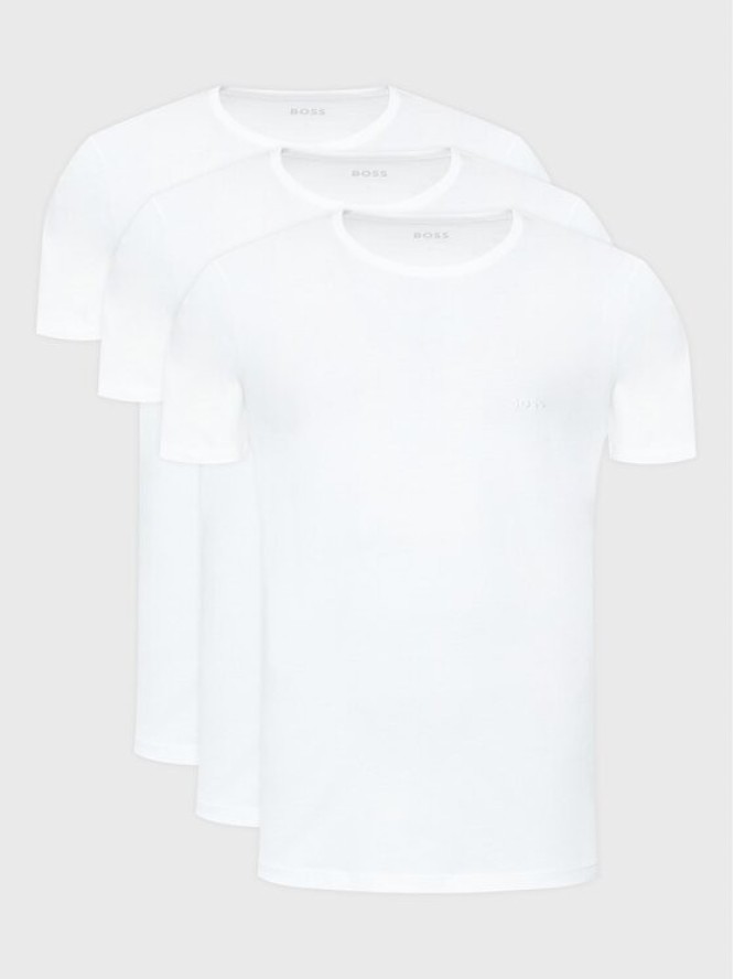 Boss Komplet 3 t-shirtów Classic 50475284 Biały Regular Fit