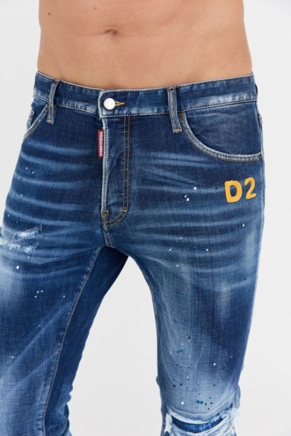 DSQUARED2 Granatowe jeansy cool guy