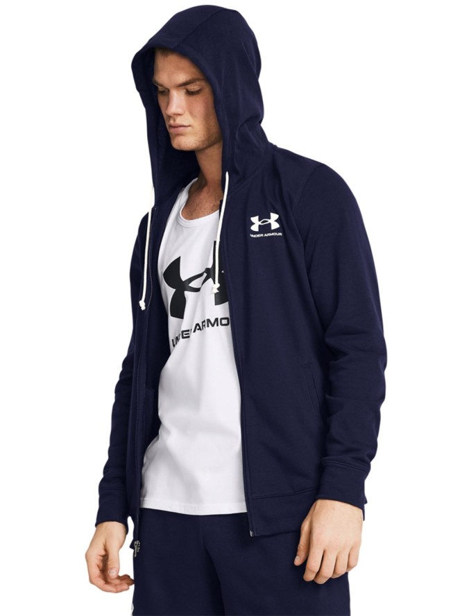 Bluza dresowa męska Under Armour UA Rival Terry Lc Fz - granatowa