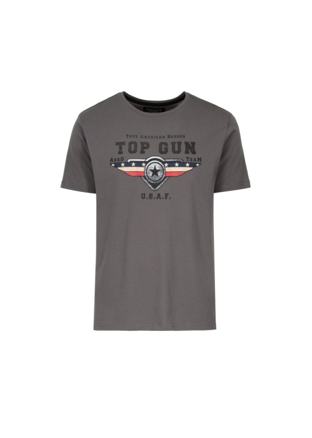 Ciemnoszary T-shirt męski Top Gun