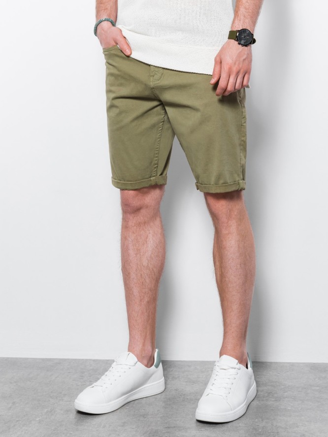 Szorty męskie CHINO - khaki V14 OM-SRDS-0103 - XXL