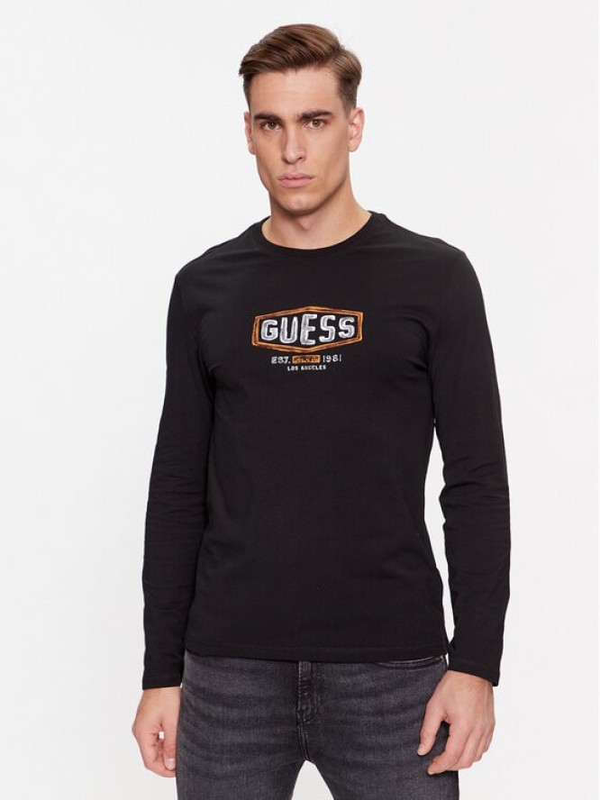 Guess Longsleeve M4RI34 J1314 Czarny Slim Fit