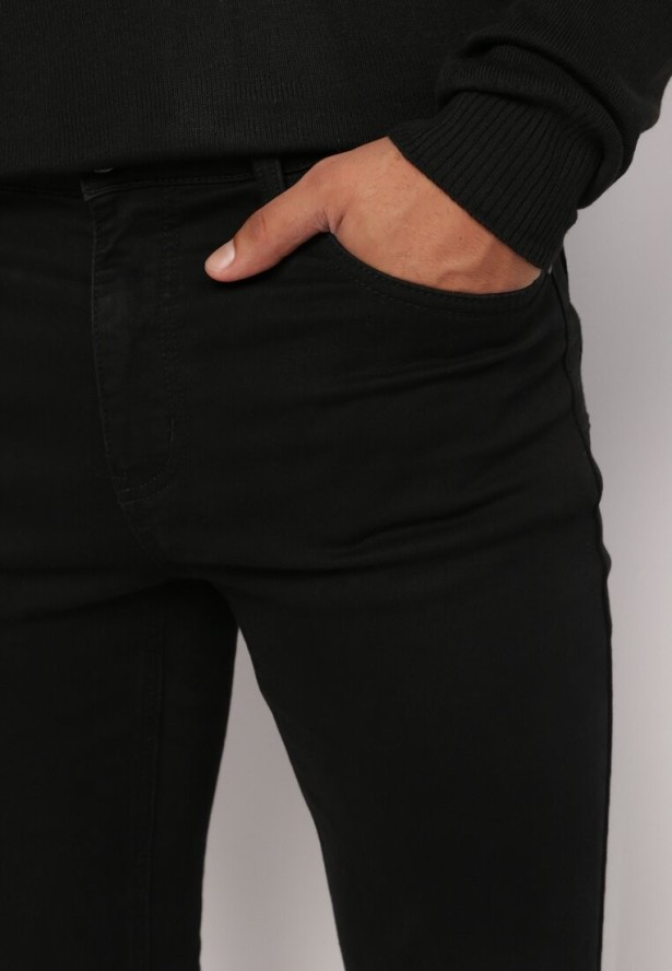 Czarne Spodnie Klasyczne z Regularnym Stanem Cizunna