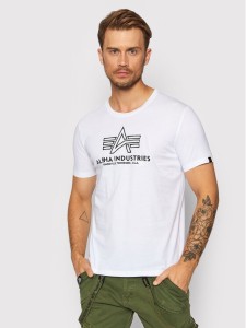 Alpha Industries T-Shirt Basic 118505 Biały Regular Fit
