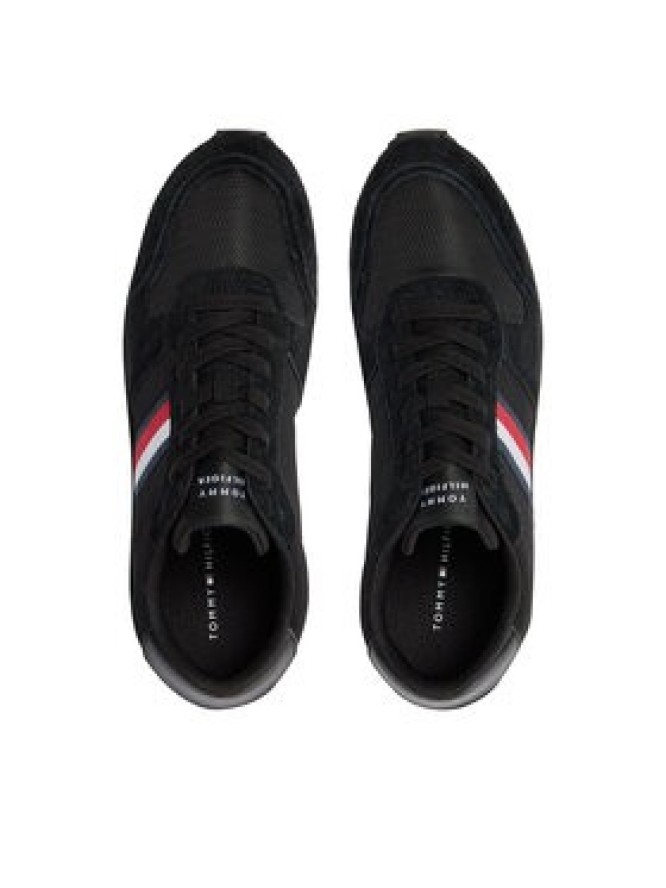 Tommy Hilfiger Sneakersy Runner Evo Mix Ess FM0FM04886 Czarny