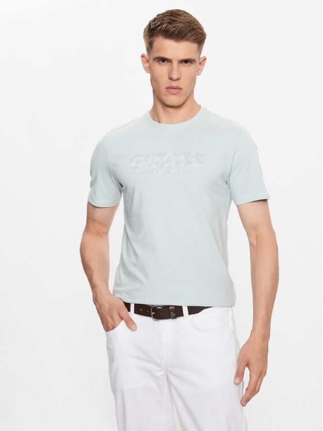 Guess T-Shirt M3YI26 J1314 Niebieski Slim Fit