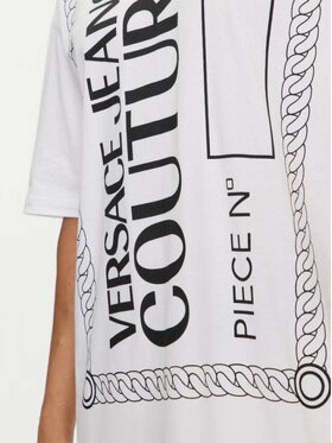 Versace Jeans Couture T-Shirt 76GAHE04 Biały Regular Fit