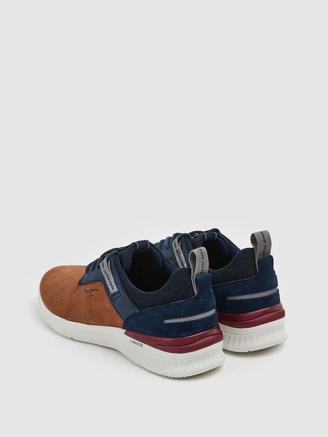 Pepe Jeans FOOTWEAR Sneakersy w kolorze granatowo-jasnobrązowym rozmiar: 40