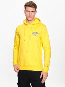 Tommy Jeans Bluza Graphic DM0DM16365 Żółty Regular Fit