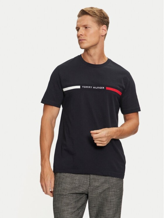 Tommy Hilfiger T-Shirt MW0MW36498 Granatowy Regular Fit