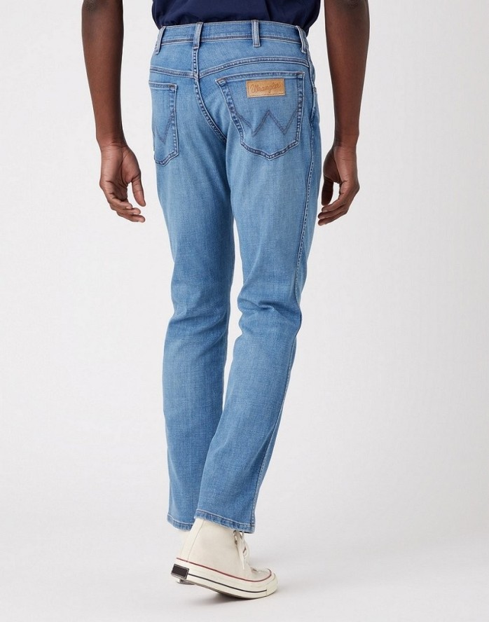 WRANGLER TEXAS SLIM MĘSKIE SPODNIE JEANSOWE THE STORY W12S7424J