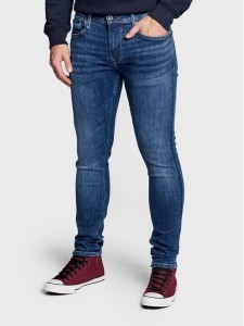 Pepe Jeans Jeansy Finsbury PM206321 Niebieski Skinny Fit