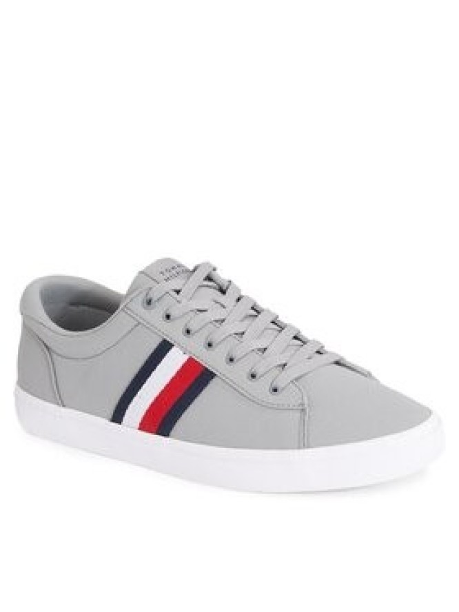 Tommy Hilfiger Tenisówki Iconic Vulc Stripes Mesh FM0FM05072 Szary