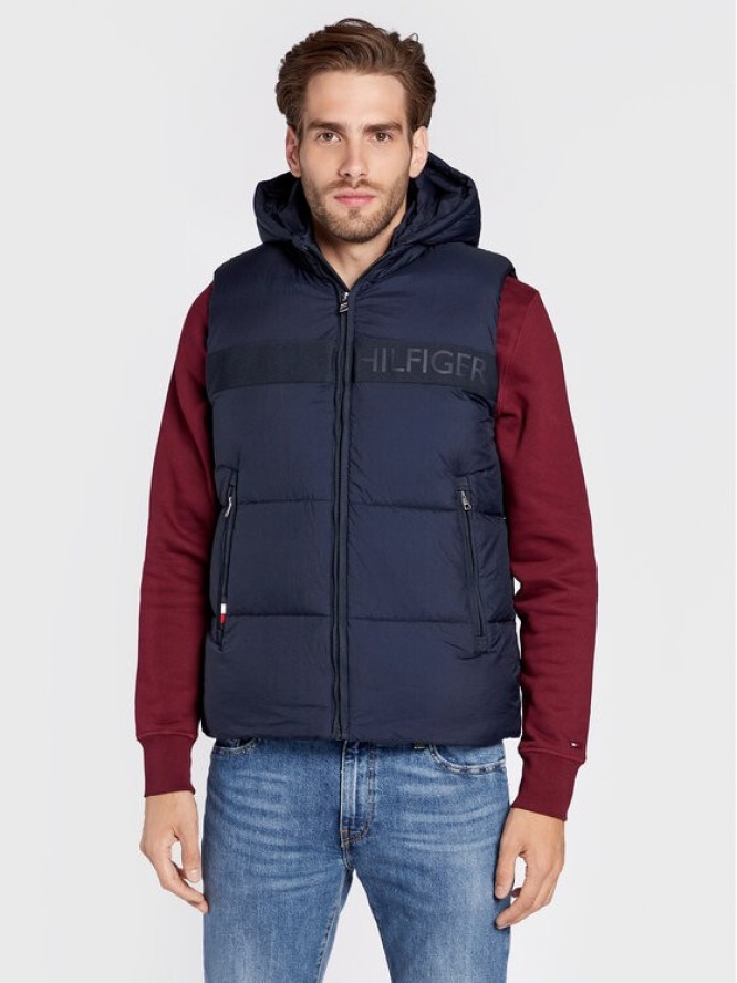 Tommy Hilfiger Kamizelka High Loft MW0MW27680 Granatowy Regular Fit