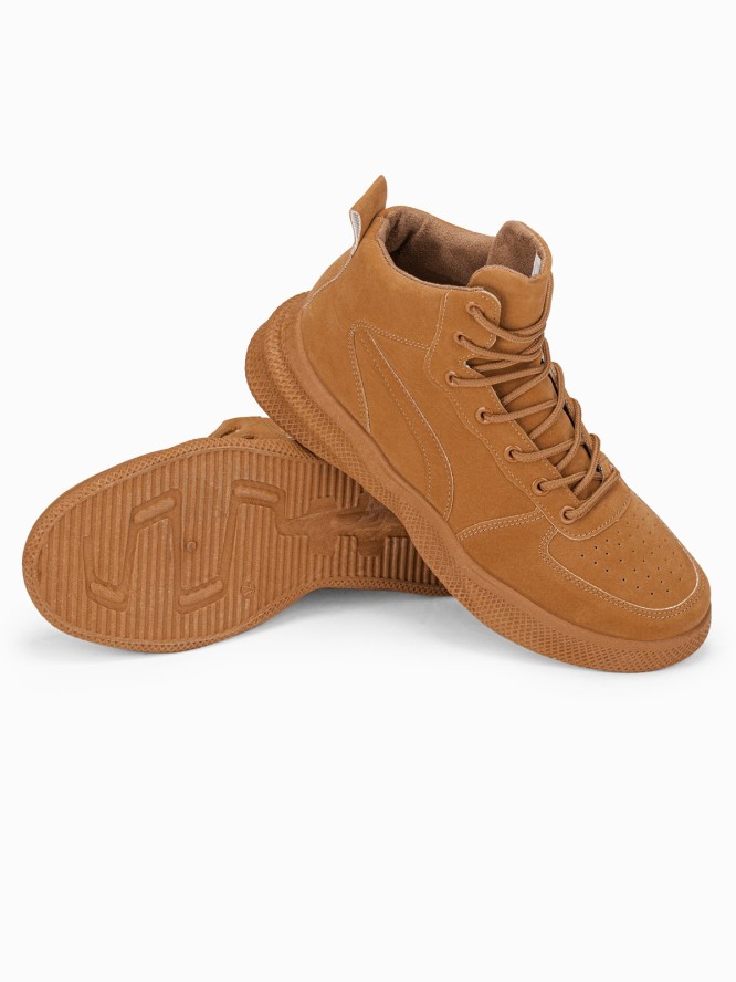 Buty męskie sneakersy wysokie - camel V2 T380 - 44