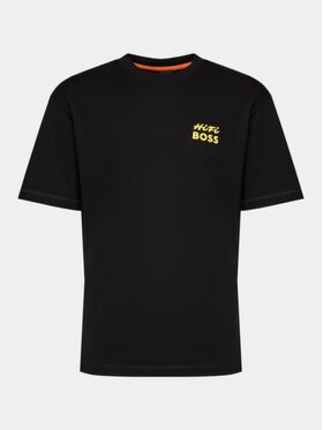 Boss T-Shirt Te_Records 50515553 Czarny Relaxed Fit