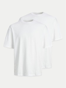 Jack&Jones Komplet 2 t-shirtów Bradley 12264845 Biały Wide Fit