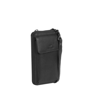 MUSTANG Perth Wallet And Phonebag UNIWERSALNY SKÓRZANY PORTFEL PREMIUM POJEMNY NA KARTY SKÓRA BLACK 06.106700