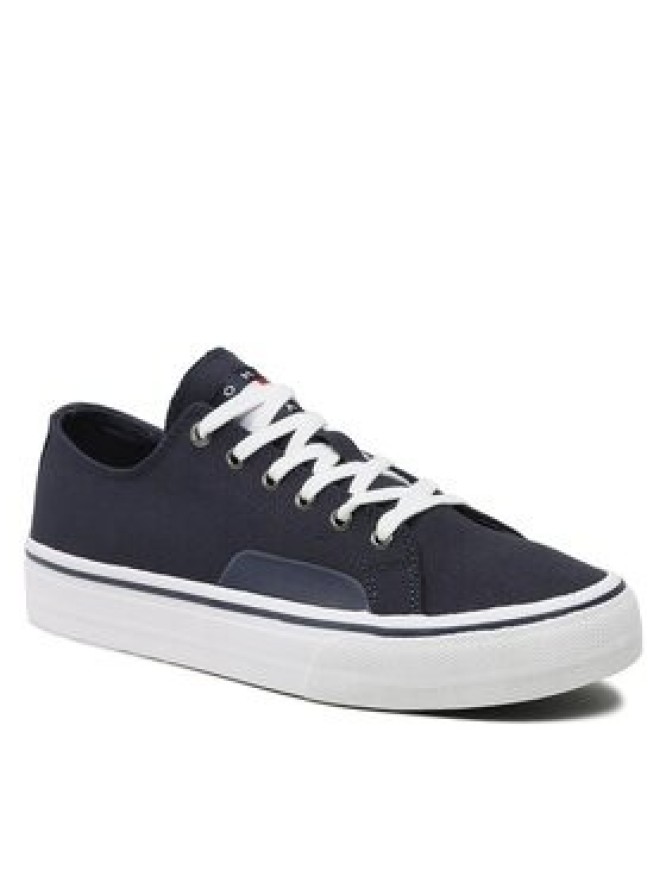 Tommy Jeans Tenisówki Skate Canvas Ess EM0EM01175 Granatowy