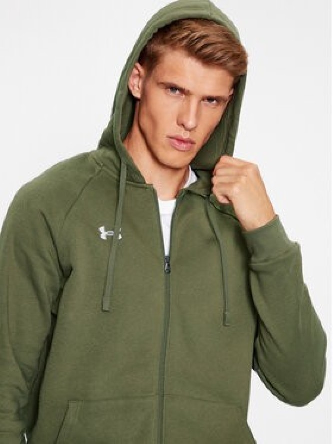 Under Armour Bluza Ua Rival Fleece Fz Hoodie 1379767 Khaki Loose Fit