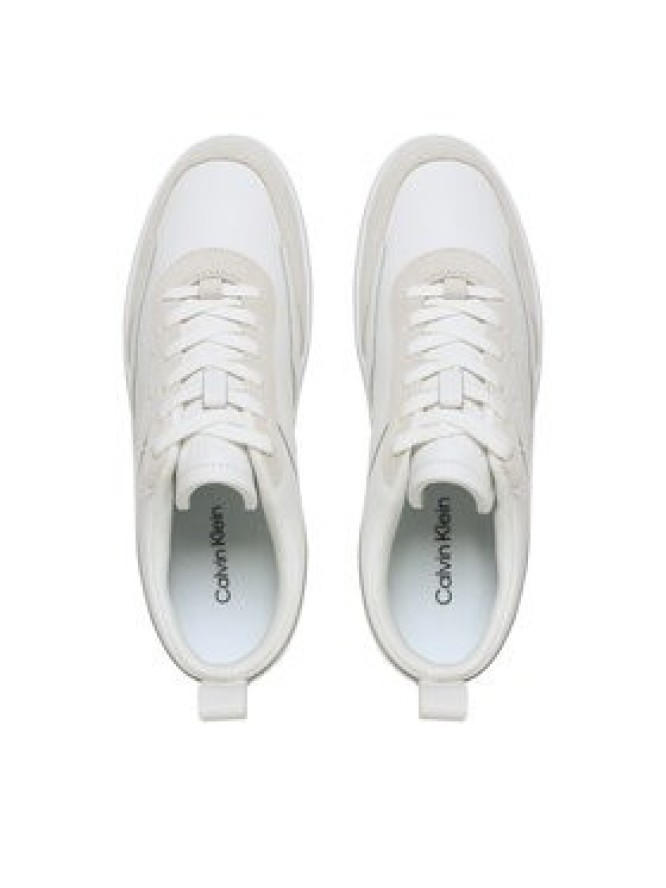 Calvin Klein Sneakersy Low Top Lace Up Lth Mix HM0HM00851 Biały