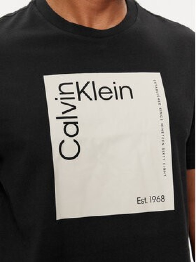 Calvin Klein T-Shirt Square Logo K10K112503 Czarny Regular Fit