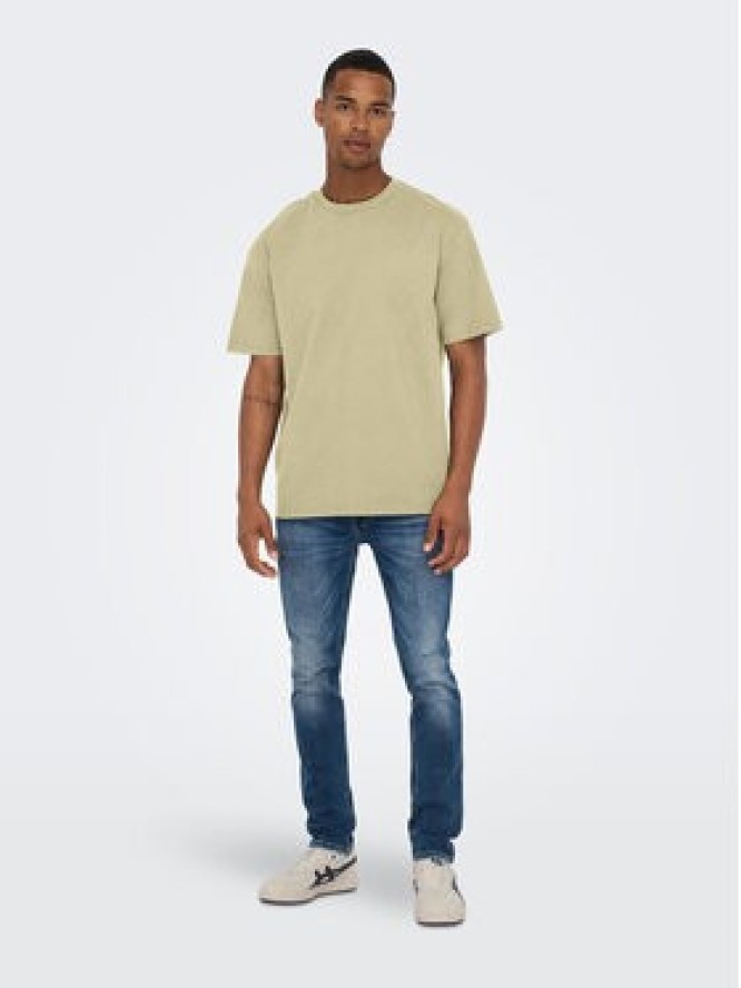 Only & Sons T-Shirt Fred 22022532 Beżowy Relaxed Fit