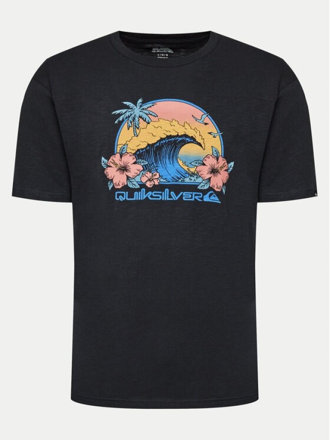 Quiksilver T-Shirt Riding Today EQYZT07676 Czarny Regular Fit