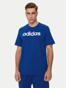 adidas T-Shirt Essentials Single Jersey Linear Embroidered Logo T-Shirt IC9279 Niebieski Regular Fit