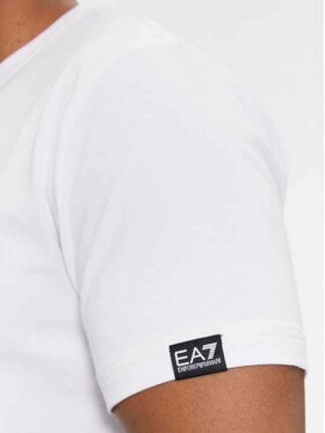 EA7 Emporio Armani T-Shirt 3DPT37 PJMUZ 1100 Biały Regular Fit