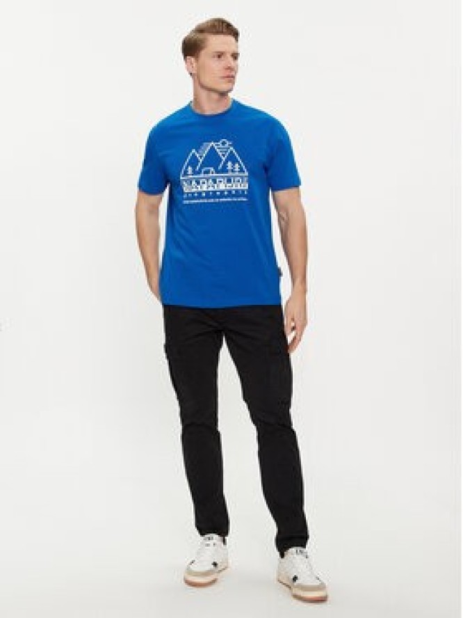 Napapijri T-Shirt S-Faber NP0A4HQE Niebieski Regular Fit