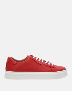 CZERWONE SNEAKERSY MĘSKIE ZE SKÓRY NATURALNEJ 131-1 1002 RED